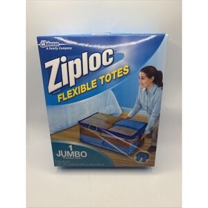Ziploc 1 Jumbo Flexible Storage Tote 22 Gallon Clear Plastic Sealed Bag